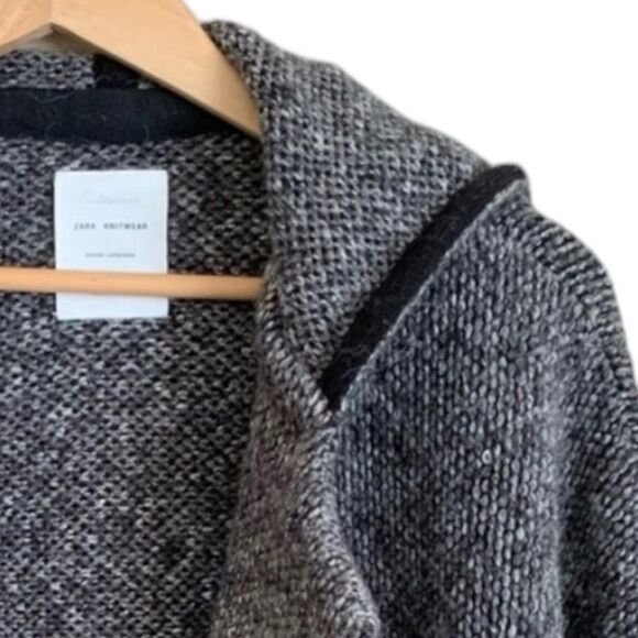 Zara knitwear hooded sweater, grey, size Medium/9-10 GREAT QUALITY - Picture 5 of 8